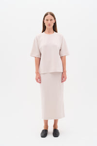 InWear Aida Haze Cream Modal Ankle Length Tube Skirt