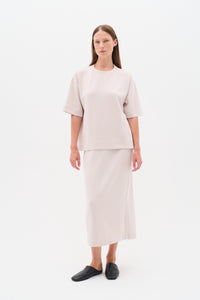 InWear Aida Haze Cream Modal Ankle Length Tube Skirt