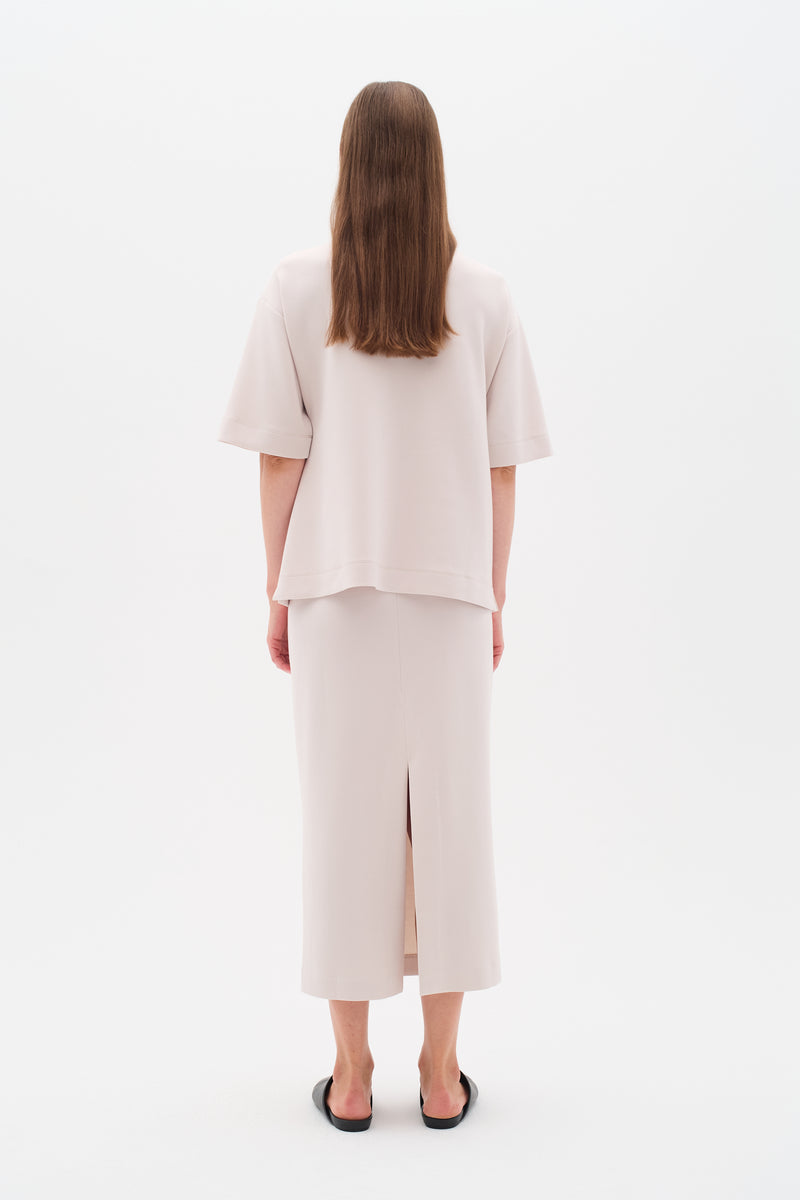 InWear Aida Haze Cream Modal Ankle Length Tube Skirt