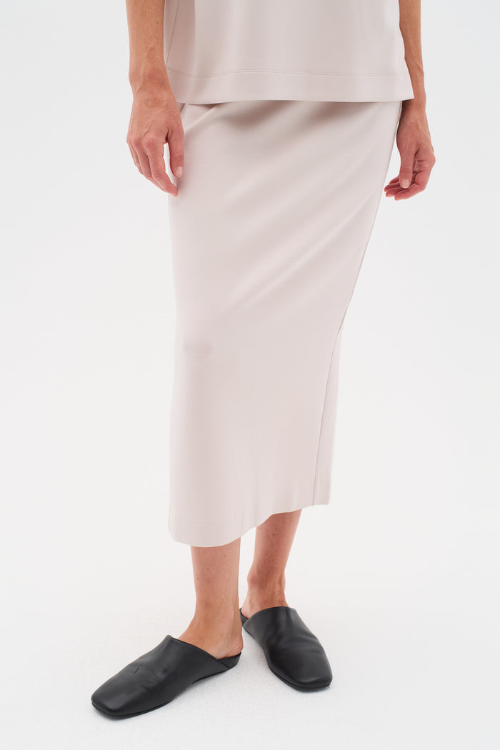 InWear Aida Haze Cream Modal Ankle Length Tube Skirt