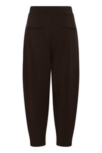 InWear PannieIW Chocolate Brown Modal Barrel Leg Ankle Length Trousers