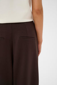 InWear PannieIW Chocolate Brown Modal Barrel Leg Ankle Length Trousers