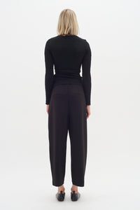 InWear PannieIW Black Modal Barrel Leg Ankle Length Trousers