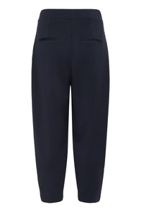 InWear PannieIW Marine Blue Modal Barrel Leg Ankle Length Trousers