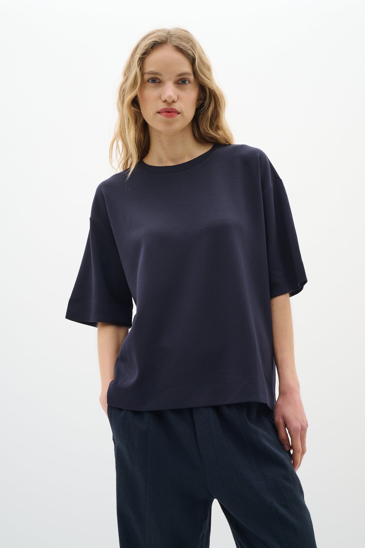 InWear Pannie Marine Blue Oversized Modal T-Shirt, 30109225