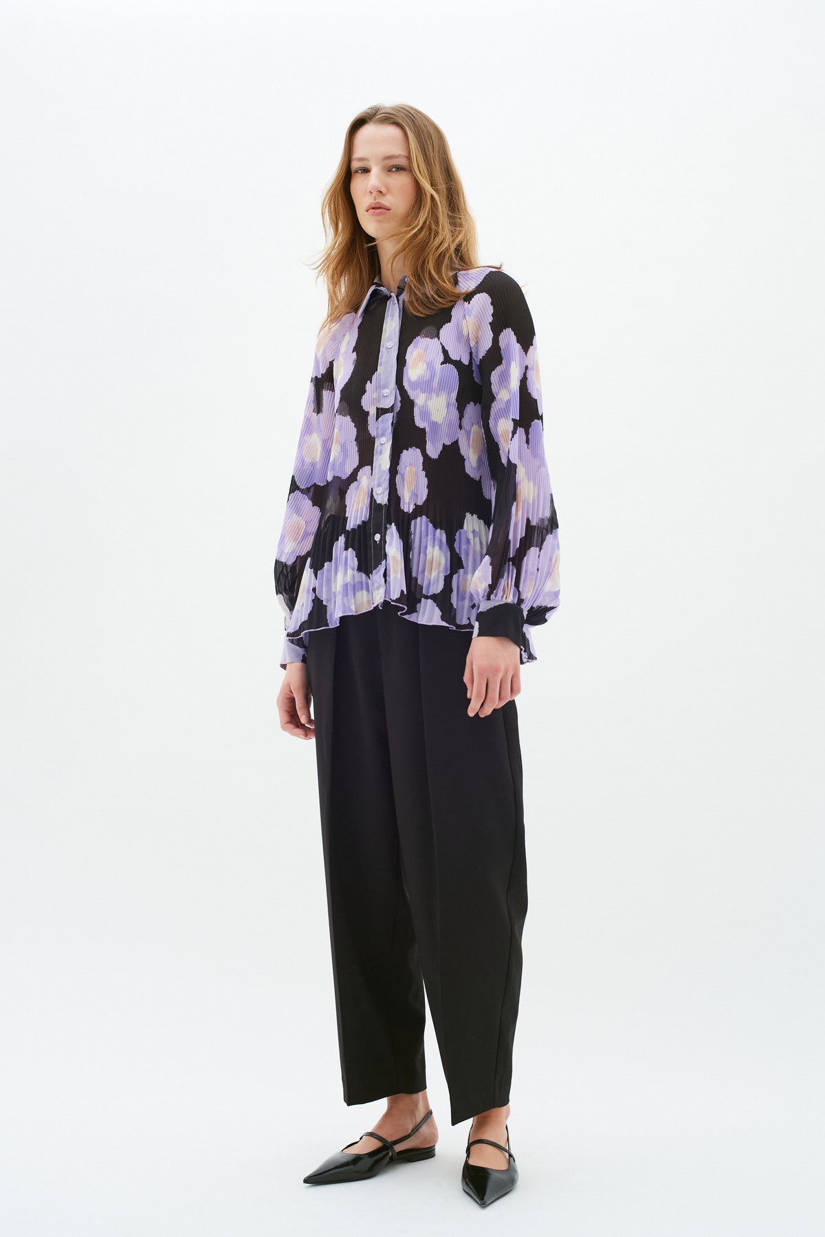 InWear Hendra Lavender Poetic Flower Oversized Shirt, 30109399