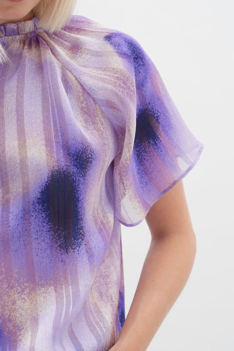 InWear Himari Lavender Art Splash Print Top