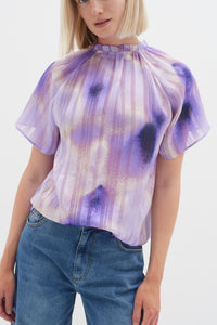 InWear Himari Lavender Art Splash Print Top