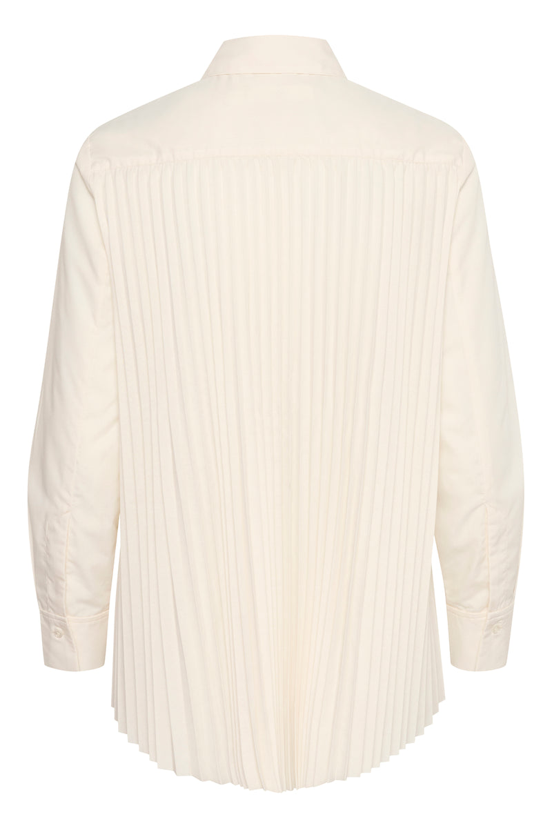 InWear Dritza Off Whisper White Pleated Back Shirt, 30109792