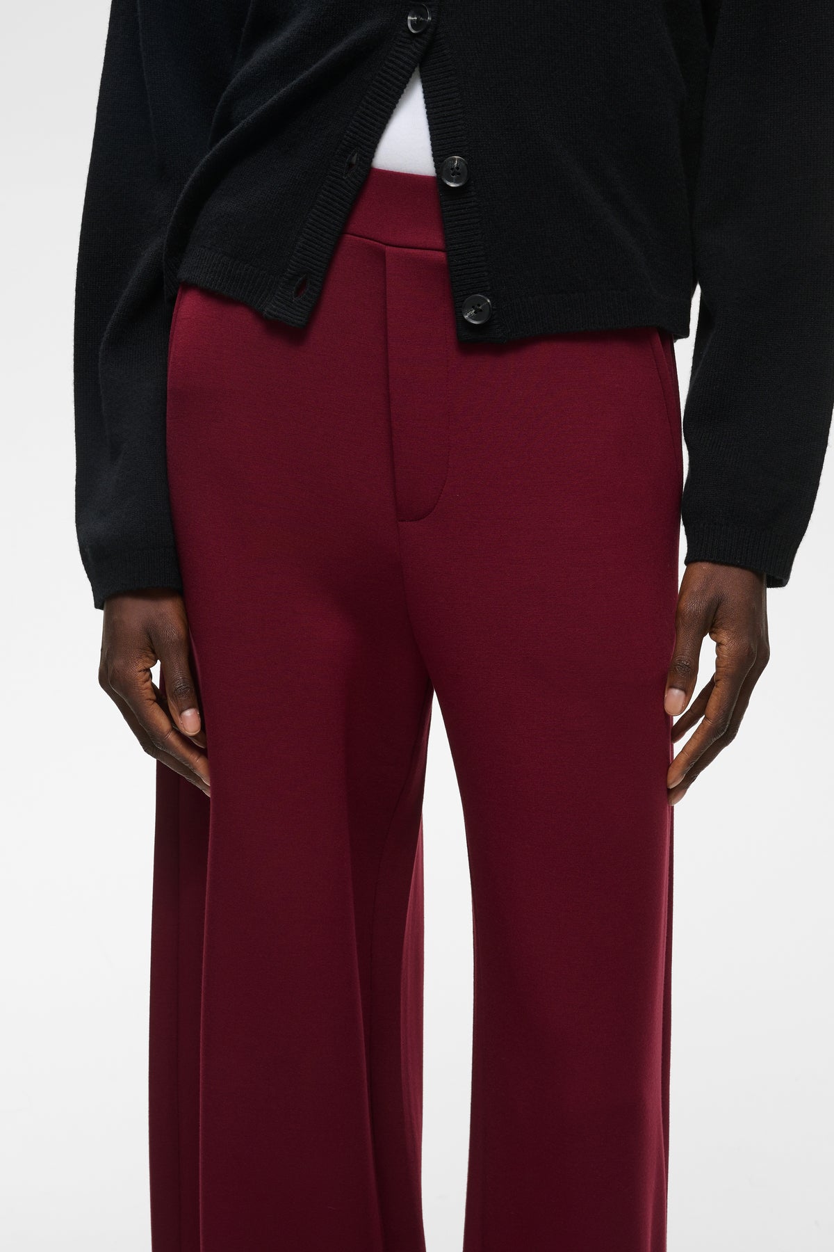 InWear Gincent Zinfandel Burgundy Modal Wide Leg Joggers, 30109909