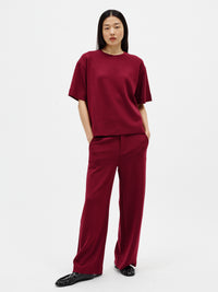 InWear Gincent Zinfandel Burgundy Modal Wide Leg Joggers, 30109909
