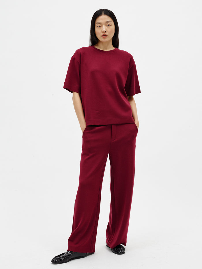 InWear Gincent Zinfandel Burgundy Modal Wide Leg Joggers, 30109909