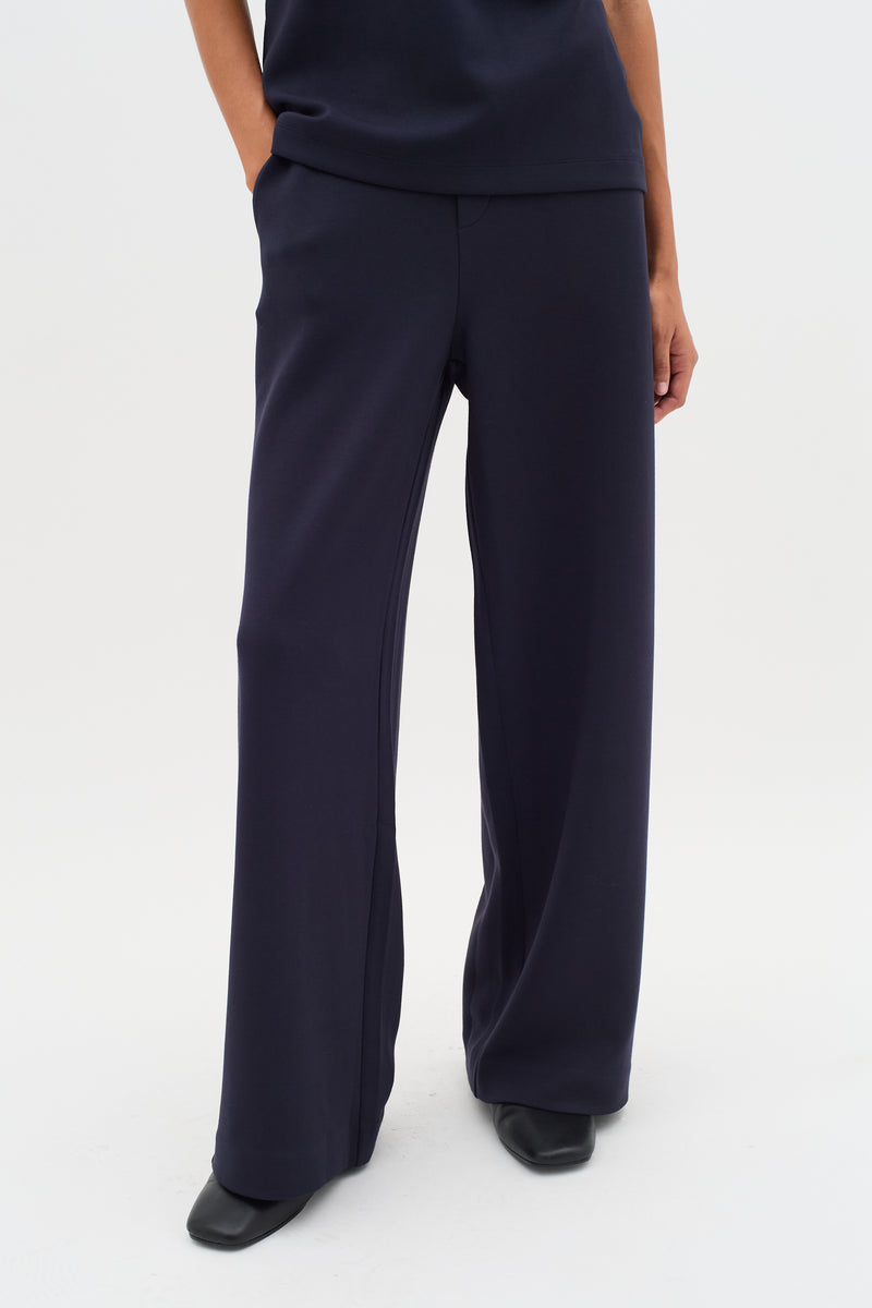 InWear Gincent Marine Blue Modal Wide Leg Joggers, 30109909