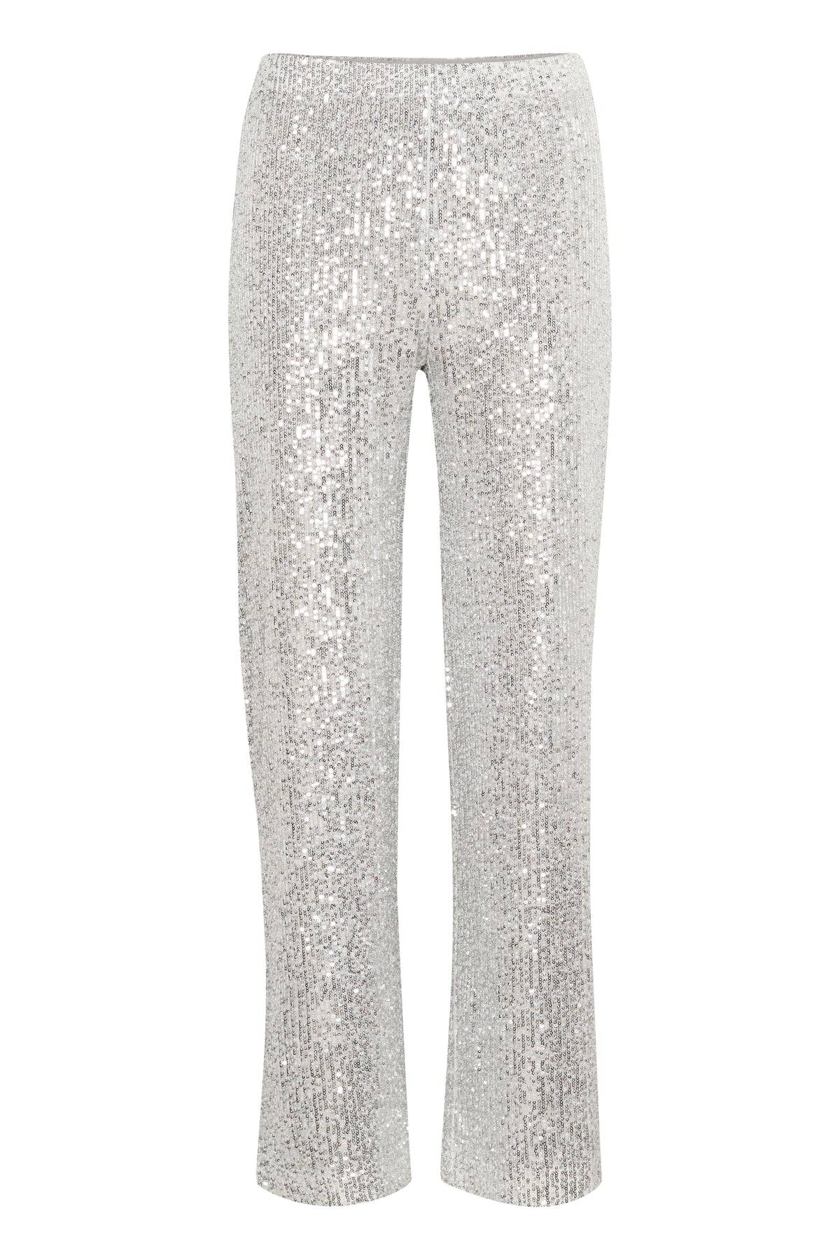 InWear Barbara Silver Sequin Wide Leg Trousers, 30110081