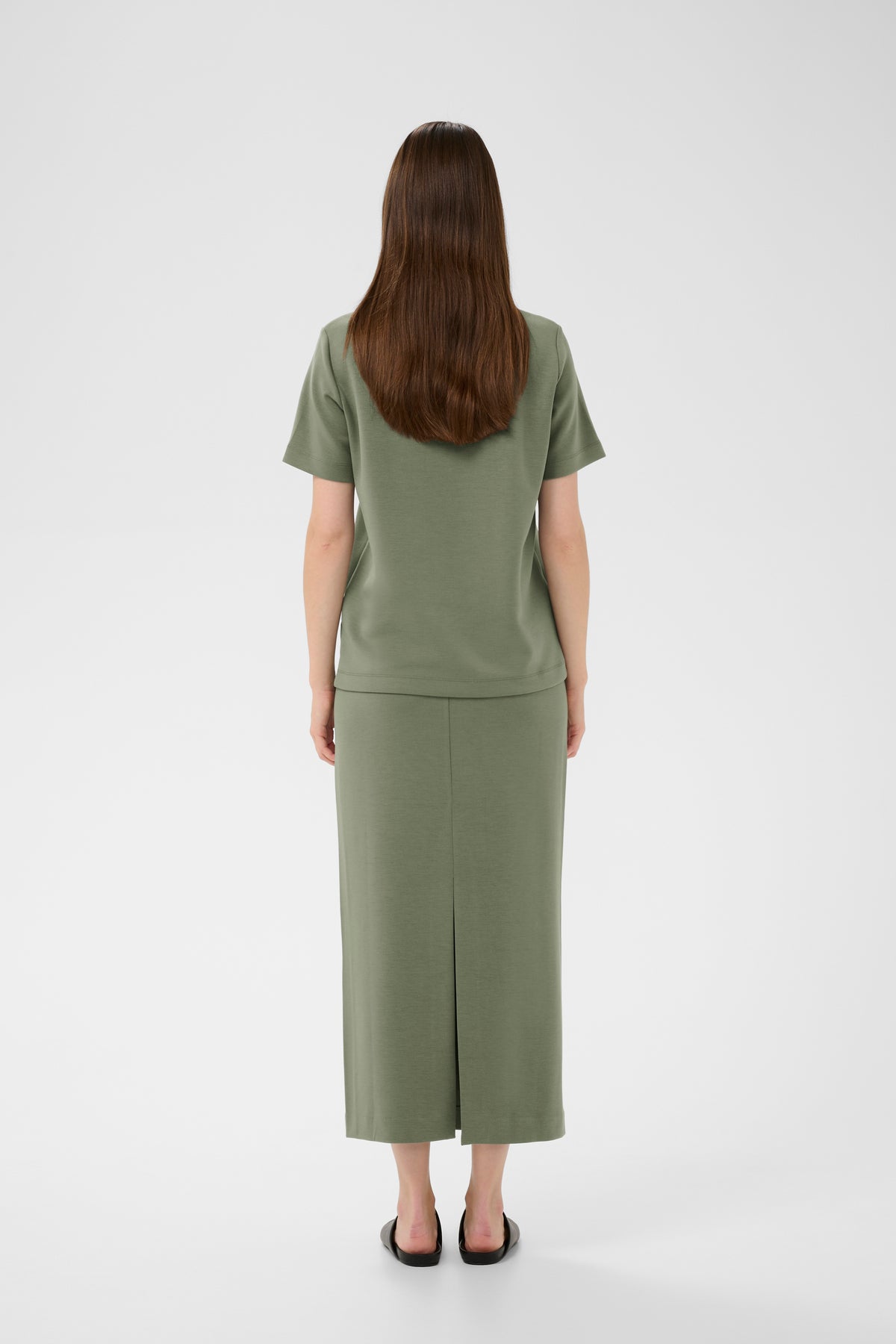 InWear Vincent Mulled Basil Embossed Logo T-Shirt