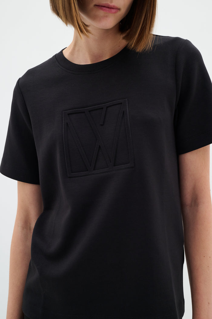 InWear Black Vincent Embossed Logo T-Shirt