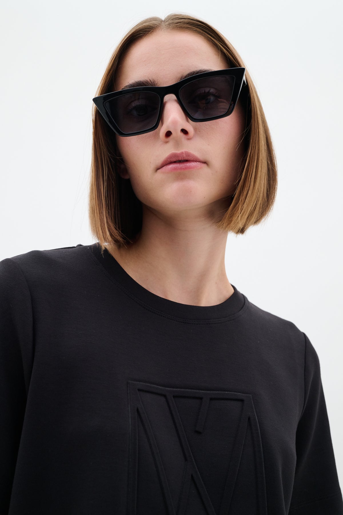 InWear Black Vincent Embossed Logo T-Shirt
