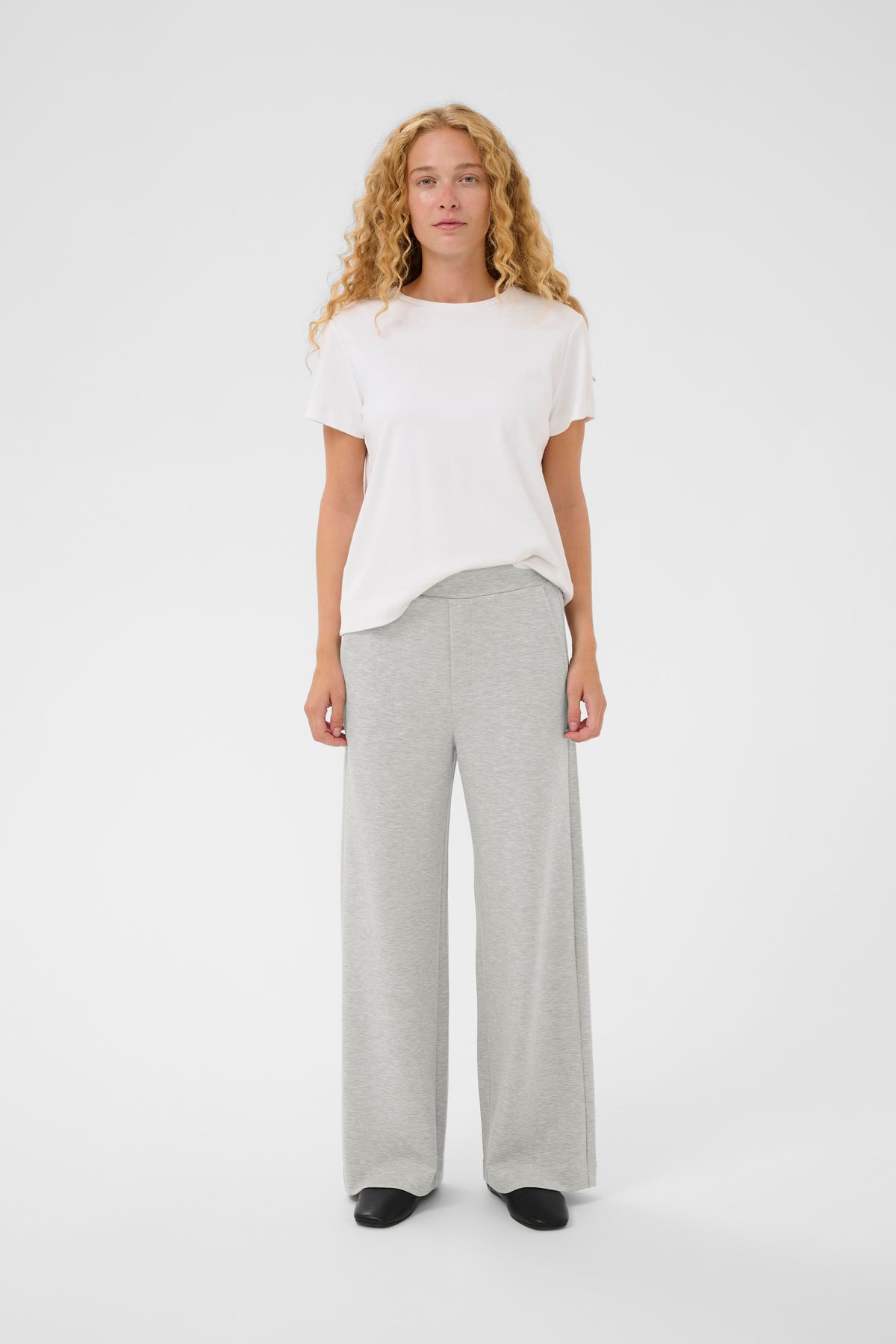 InWear Gincent Granite Melange Modal Wide Leg Joggers, 30110741