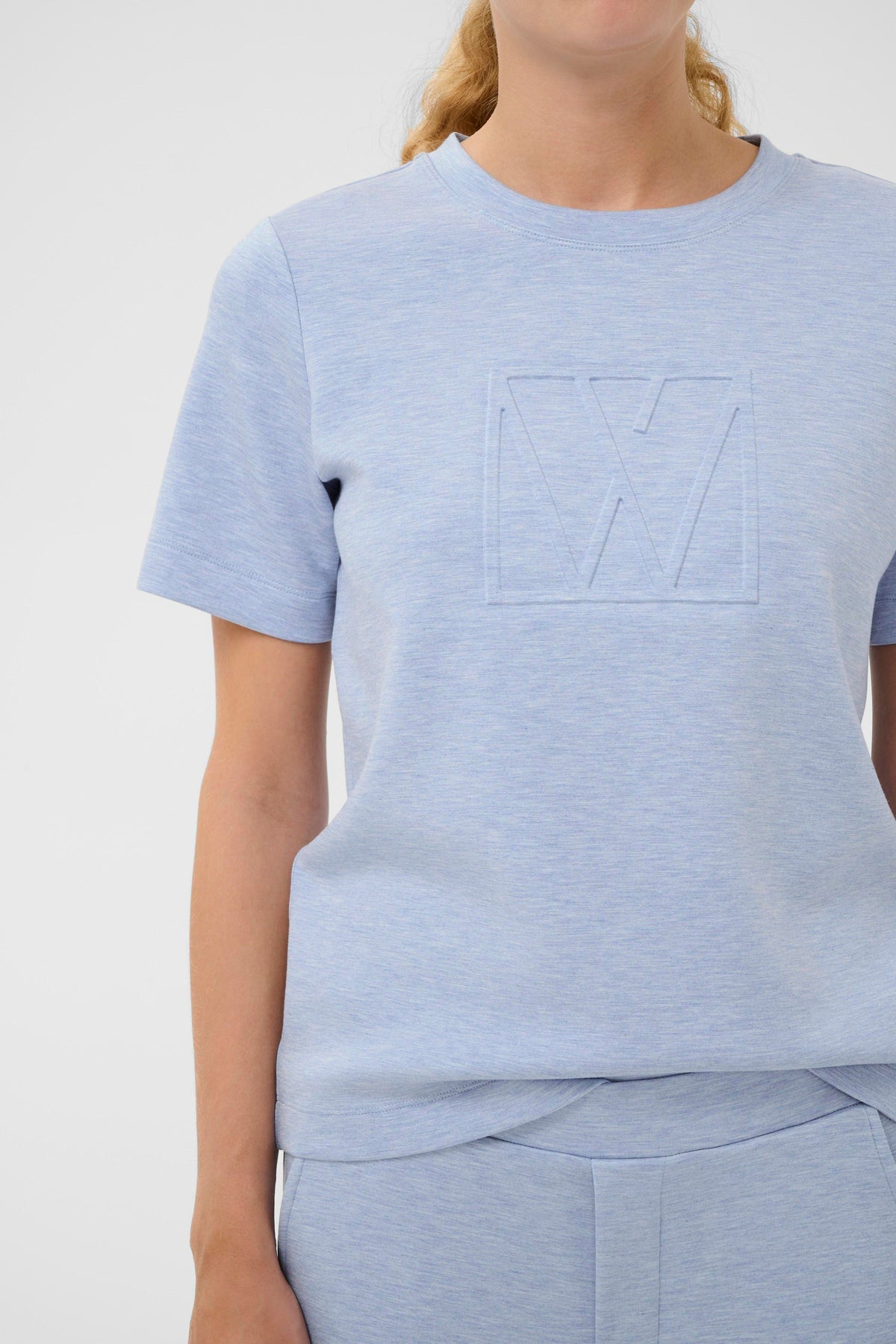 InWear Vincent Endless Sky Melange Embossed Logo T-Shirt