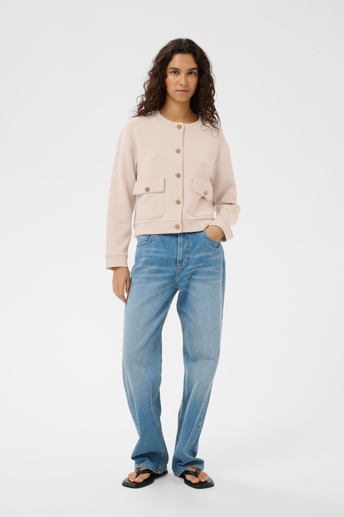 InWear Gida Vincent Haze Beige Modal Cardigan Jacket