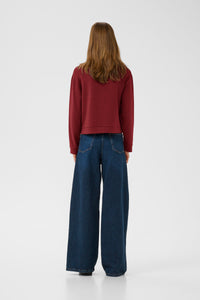 InWear Gida Vincent Burgundy Modal Cardigan Jacket