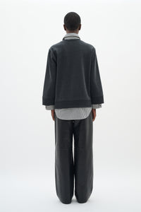 InWear Natalja Grey Melange Striped Shirt Sweatshirt