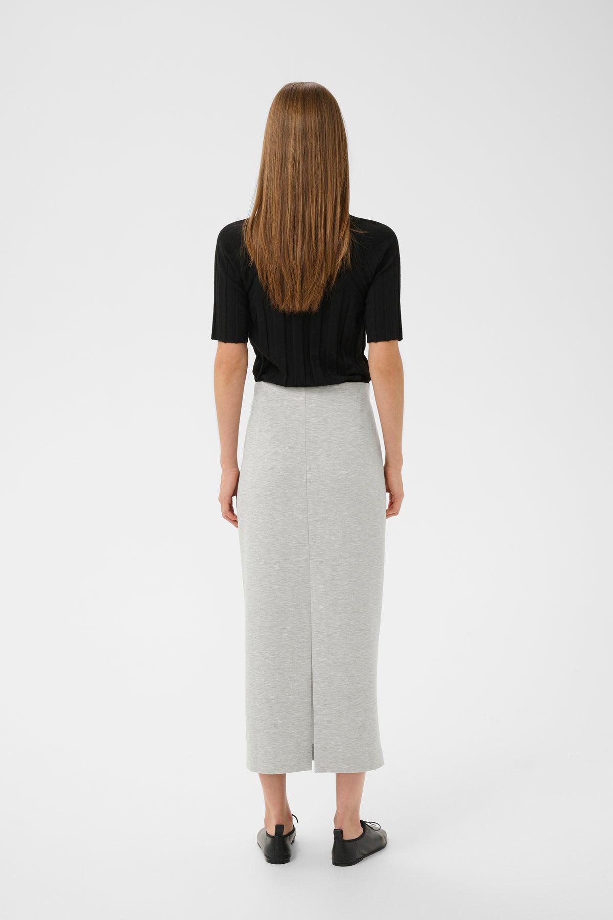 InWear Aida Granite Melange Modal Ankle Length Tube Skirt