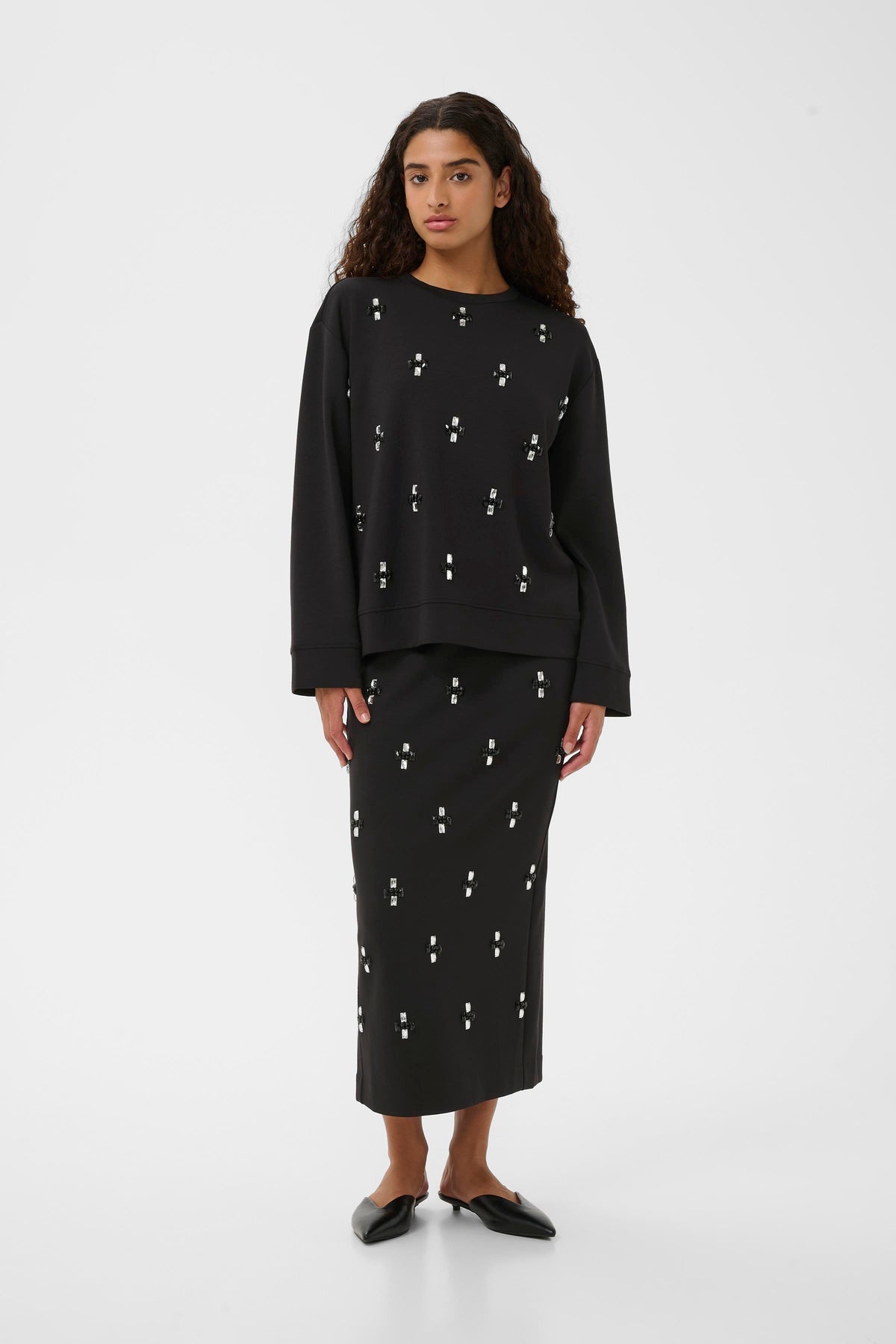 InWear Kincent Black Modal Deco Sweatshirt