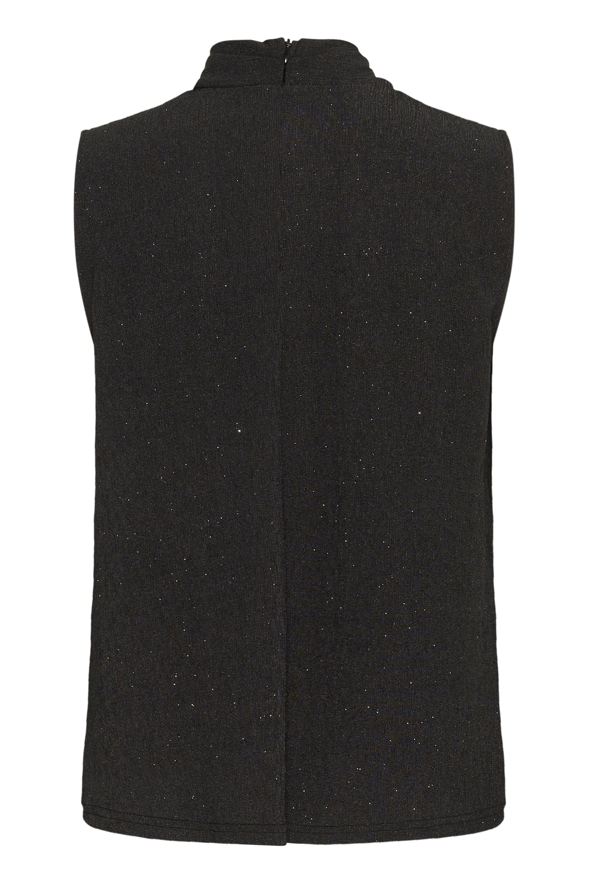 InWear Krith Koto Black Lurex Metallic Knot Neck Top