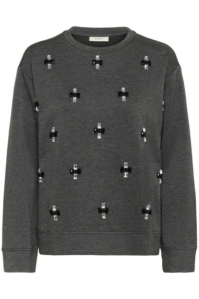 InWear Kincent Grey Melange Modal Deco Sweatshirt