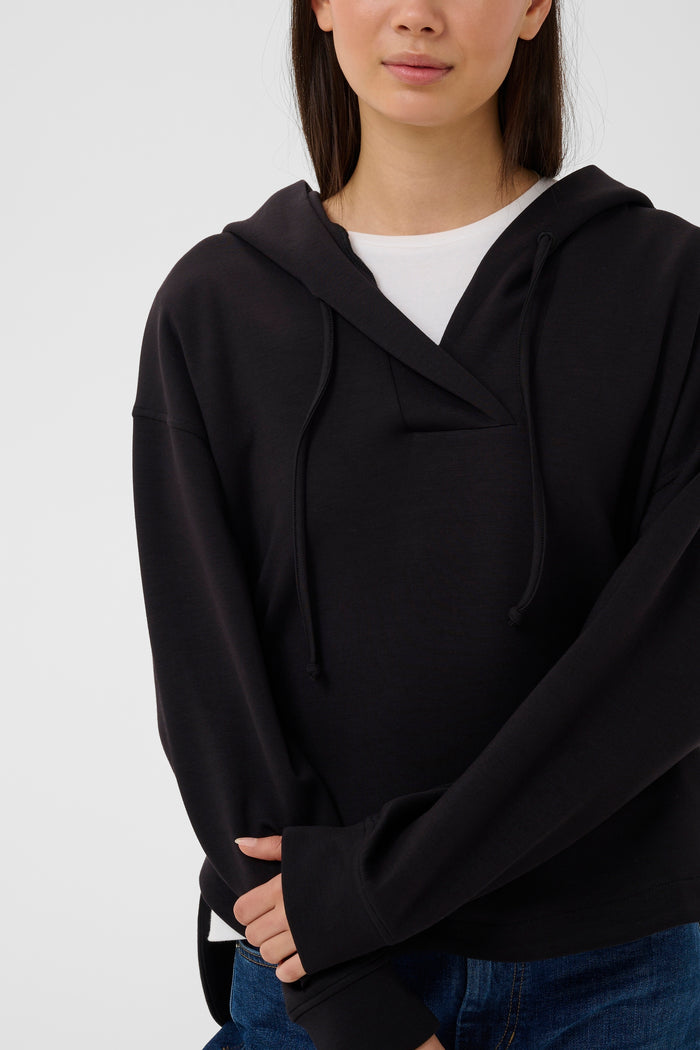 InWear Simi Vincent Black Modal Hoodie, 30112438