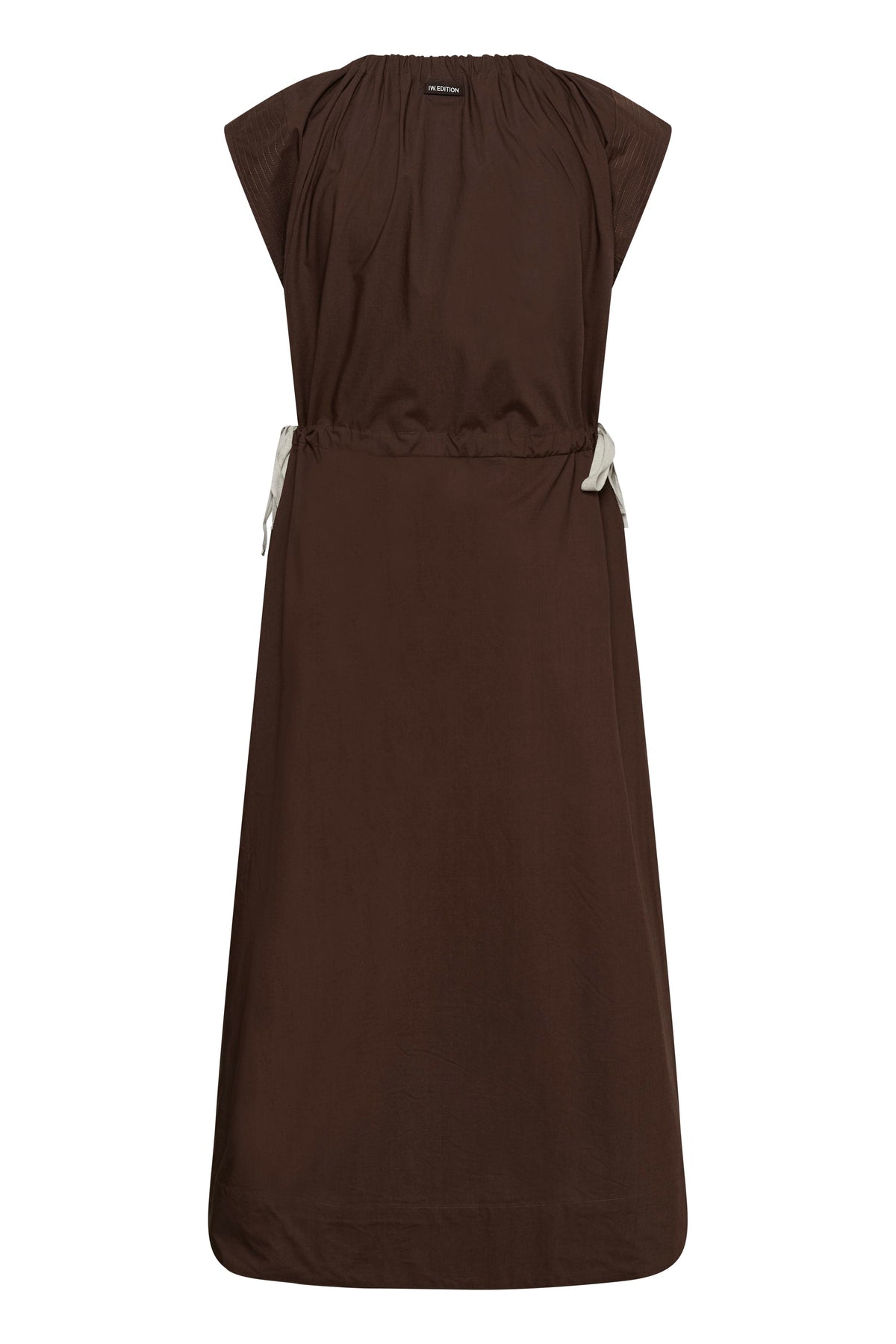 InWear Ellini Coffee Bean Midi Dress with Mocha Tie Detailing, 30112531