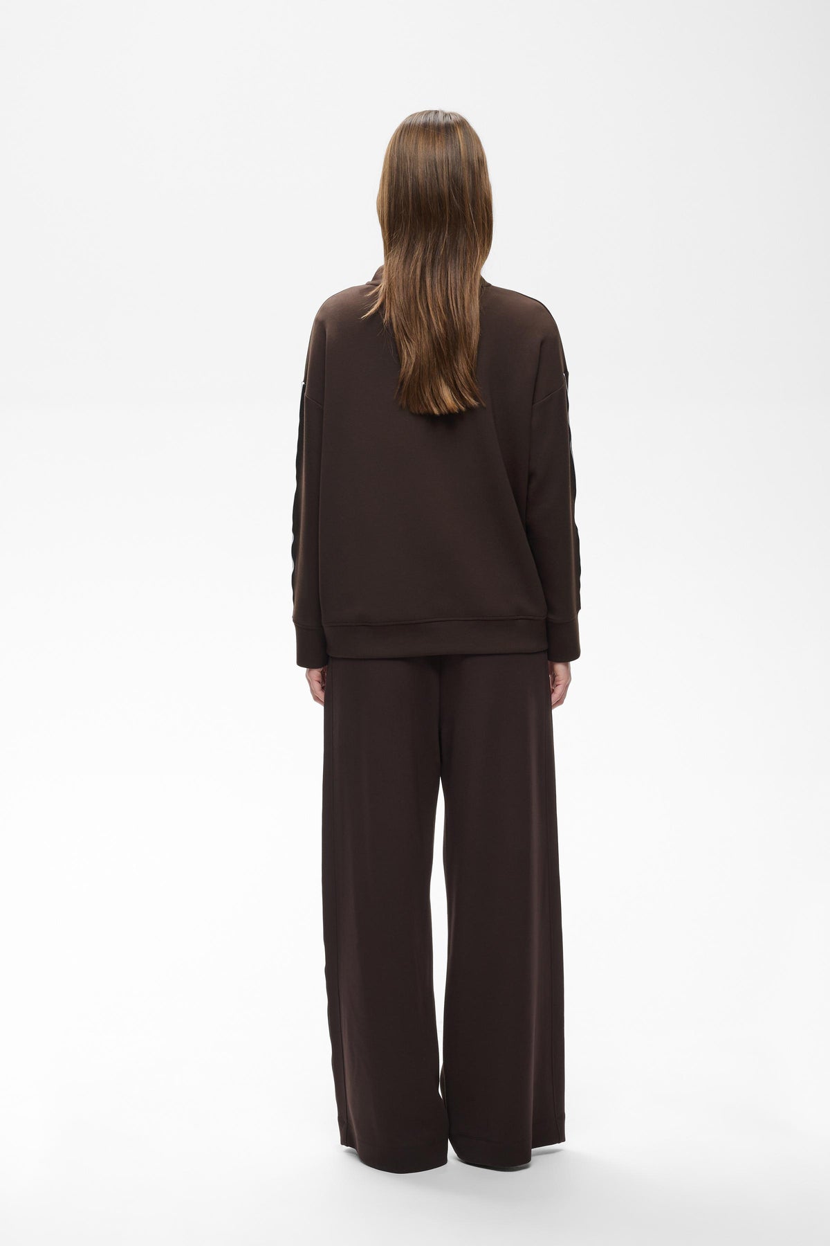 InWear Aggie Vincent Chocolate Brown Modal 1/2 Zip Sweatshirt, 30112856