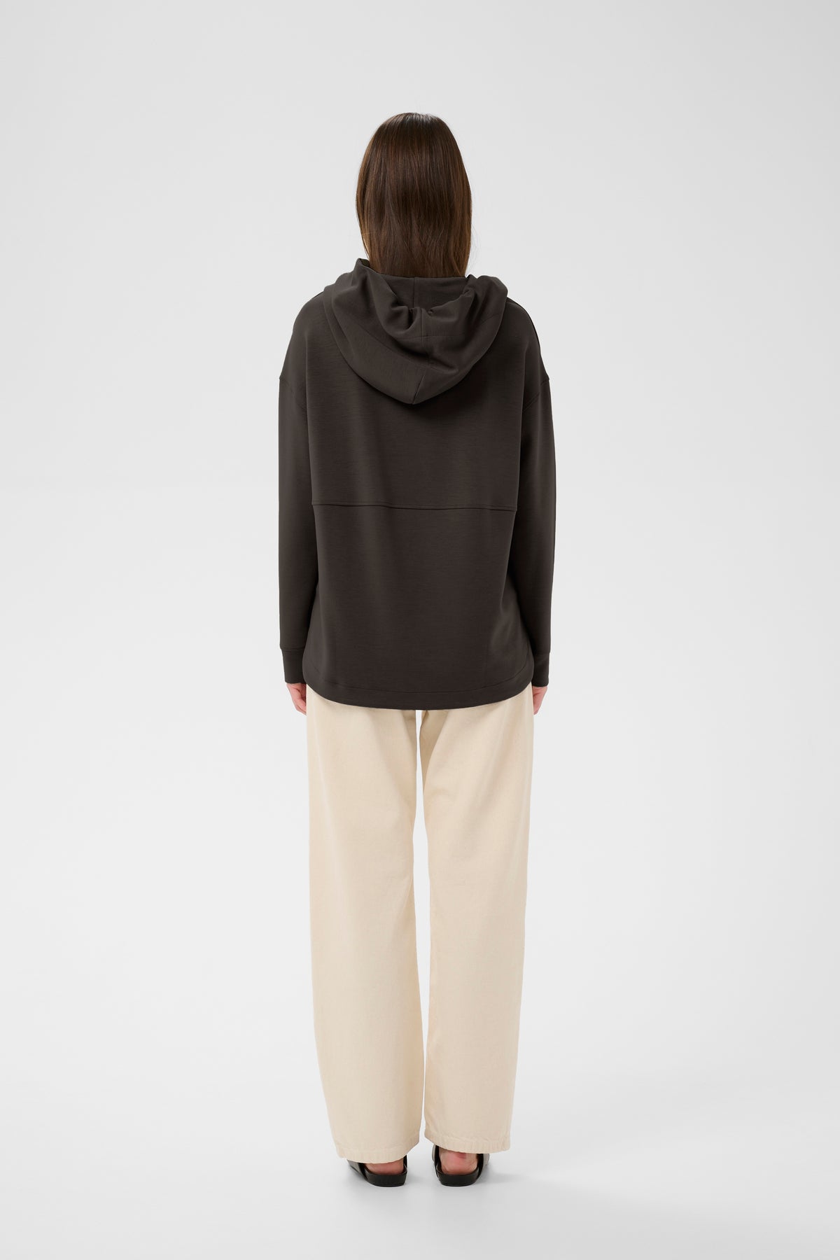 InWear Simi Vincent Chocolate Brown Modal Hoodie, 30112438