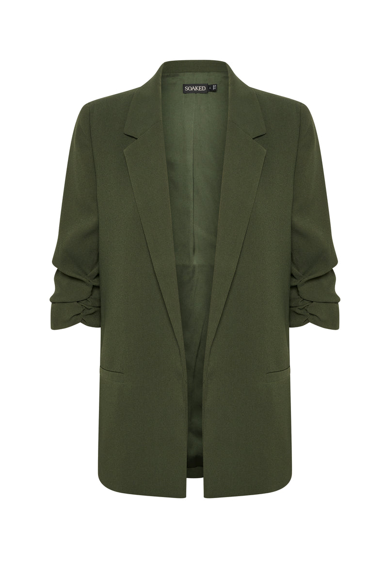 Soaked in Luxury Shirley Kombu Green Blazer, 30403608