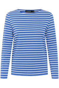 Soaked in Luxury Neo Beaucoup Blue Striped Long Sleeve Top, 30405976