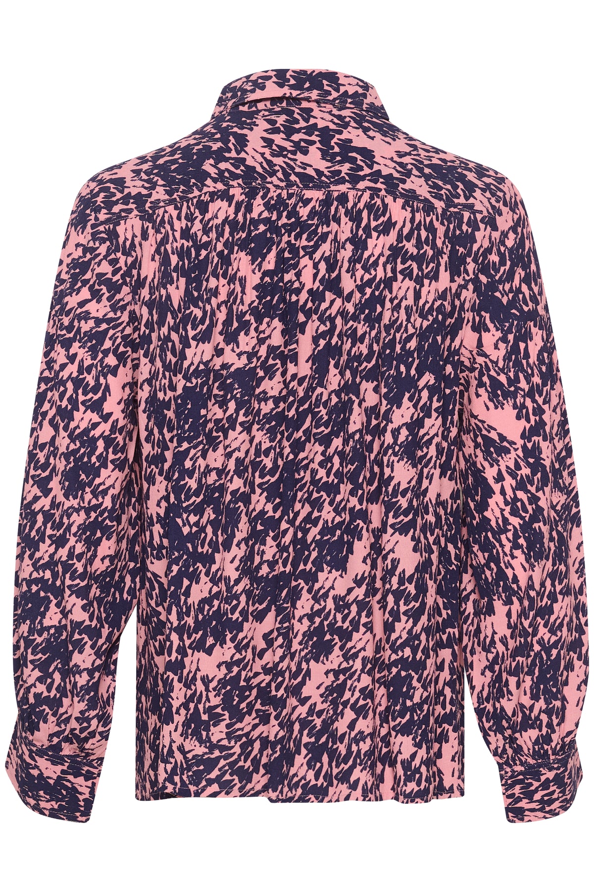 Soaked in Luxury Sylvia Blush Drop Abstract Print Oversized Shirt, 30406305