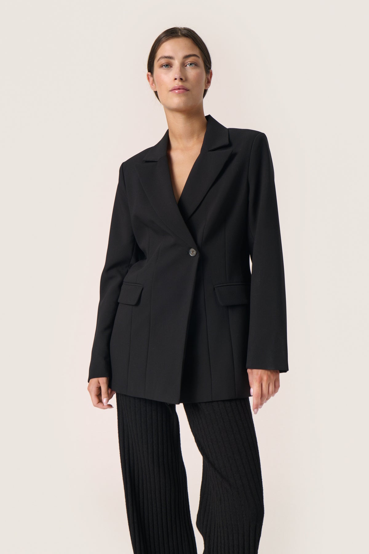 Soaked in Luxury Corinne Ultimate Black Longline Blazer