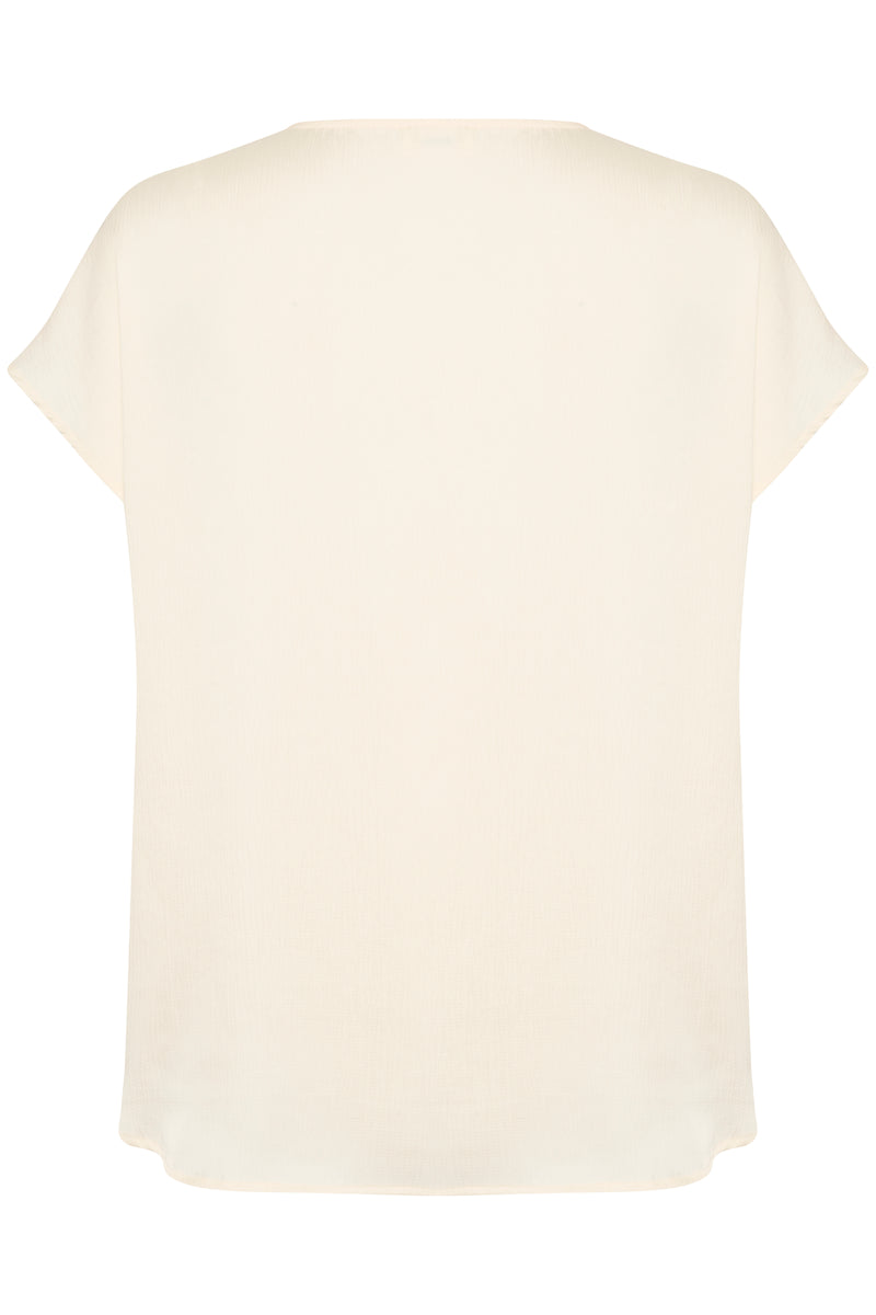 Soaked in Luxury Loana Marija Whisper White V-Neck Blouse, 30407198