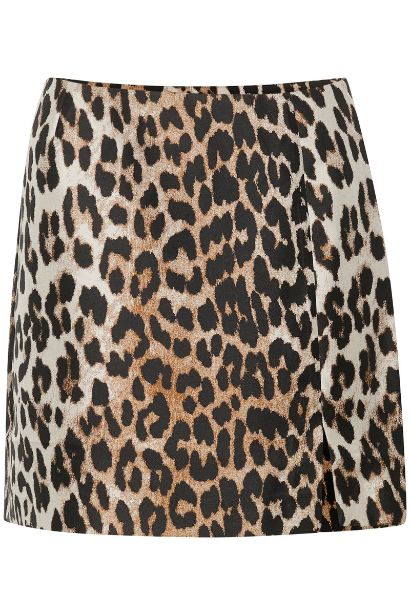 Soaked in Luxury Chiba Leopard Print Short Skirt, 30407577