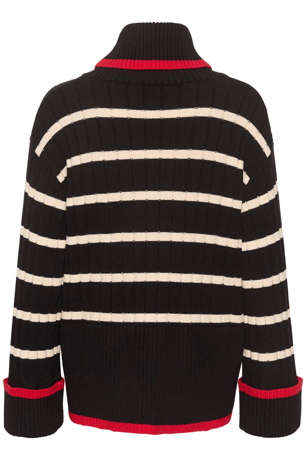 Soaked in Luxury Black Musling Ribbed Cowl Neck Knit, 30407684