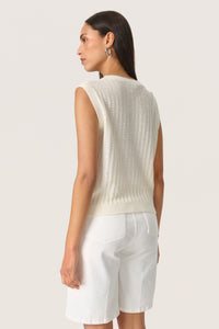 Soaked in Luxury SlSusanna Whisper White Knitted Vest, 30408315