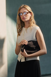 Soaked in Luxury SlSusanna Whisper White Knitted Vest, 30408315