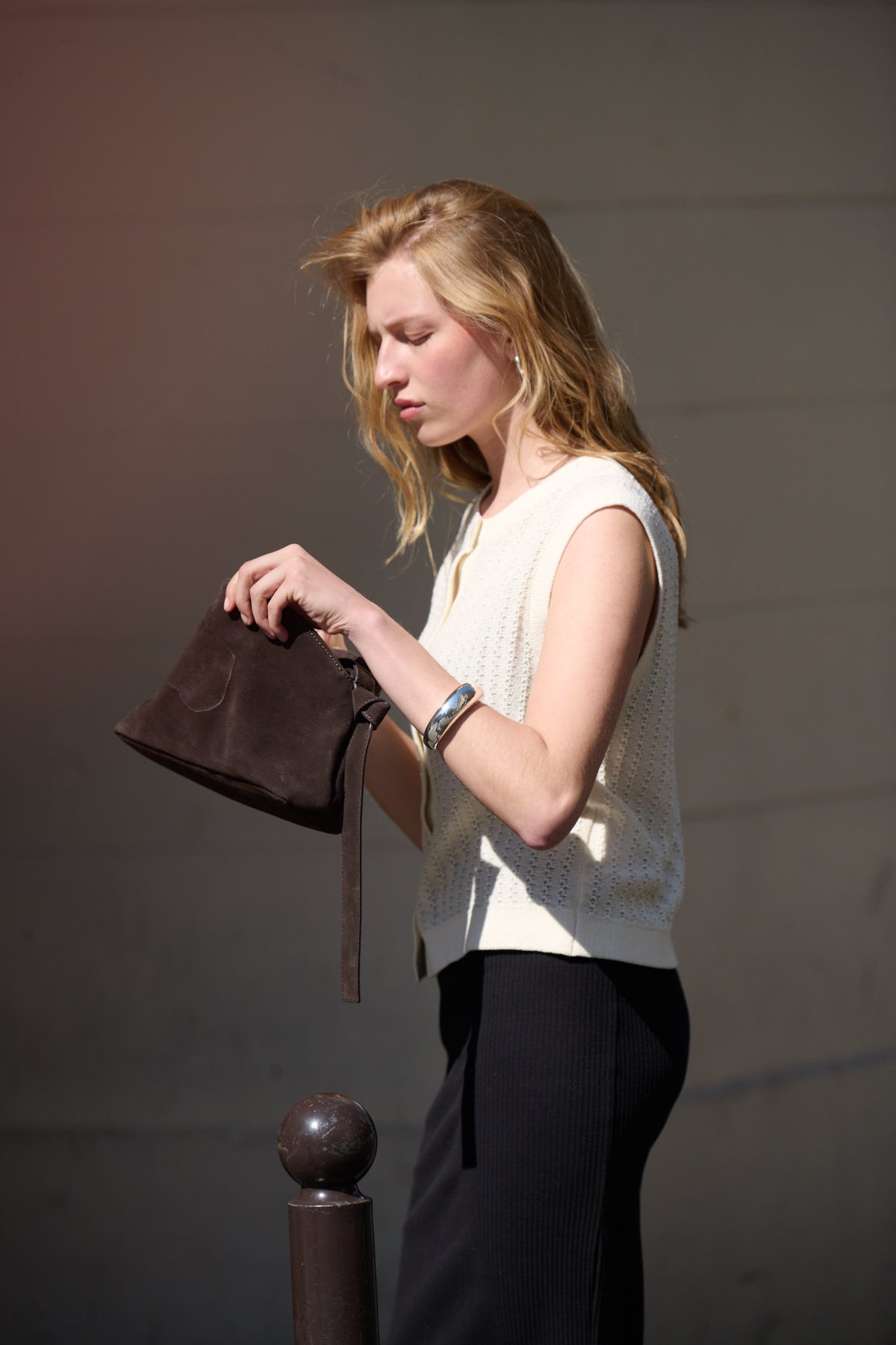 Soaked in Luxury SlSusanna Whisper White Knitted Vest, 30408315