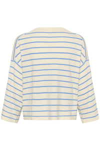 Soaked SlSpina Cream/Hydrangea Blue Striped Cropped Knit, 30408863