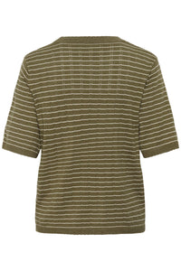 Soaked in Luxury SLSpina Dusky Green/Turtledove Supersoft Stripe Knit
