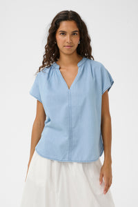 Soaked in Luxury SLAdelita Ioana Denim Blue Top, 30409580