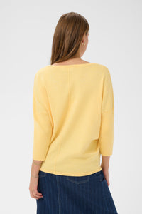 Saint Tropez Mila Lemon Drop Melange Round Neck Knit, 30500003