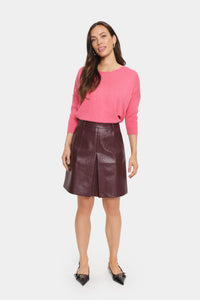 Saint Tropez Mila Coral Melange Round Neck Knit