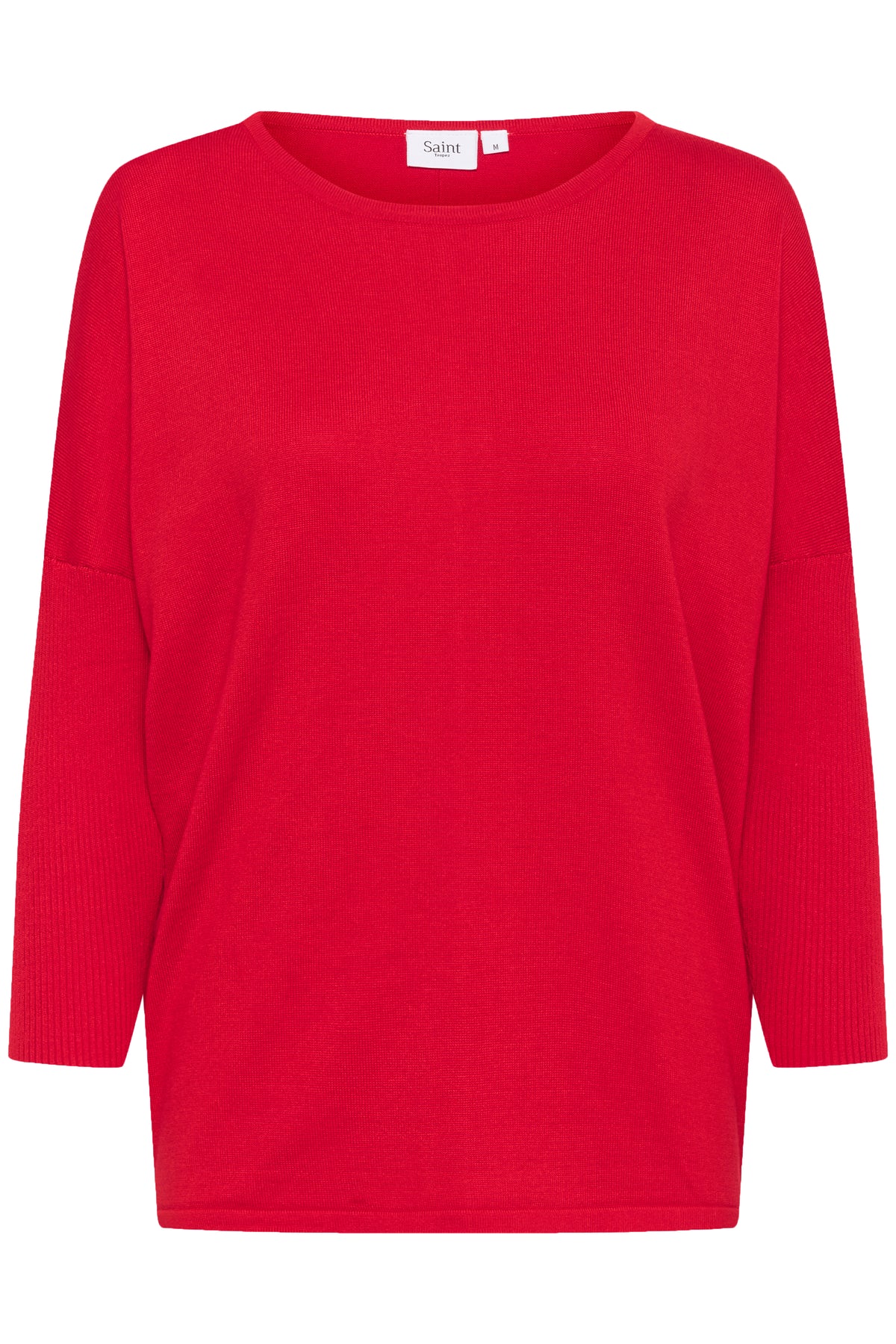 Saint Tropez Mila Chinese Red Round Neck Knit